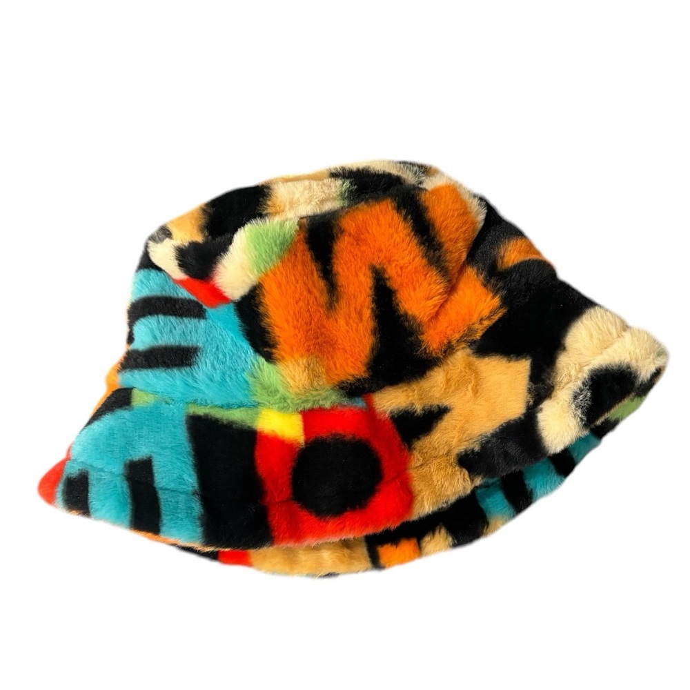 Colorful Faux Fur Bucket Hat